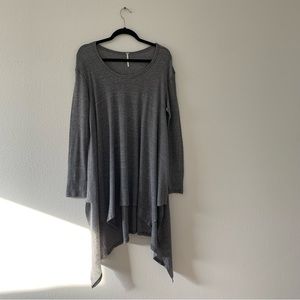 Free People Long Sleeve Grey Flow Tunic